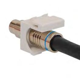 RCA FEMALE-TO-IDC MODULAR CONNECTORS HD STYLE Front female connector with rear 110-Type IDC termination Rear IDC accepts UTP cable or any 22~24 AWG wire Package includes a termination cap to secure