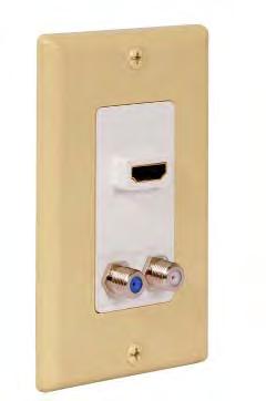 CLASSIC ANGLED CONFIGURABLE FACEPLATES WITH STATION ID Angled ports help