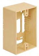 JUNCTION BOXES Two-piece design; mounting box and base Durable ABS plastic Package includes