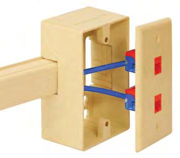 t standard NEMA outlet boxes. They work with single and double gang faceplates.