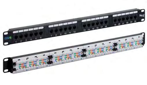 5e 12-PORT FRONT ACCESS ZERO-U PATCH PANELS Two-piece design; patch panel with removable cover Front access 110-Type IDC terminations Designed to