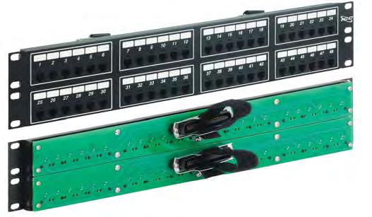 PATCH PANELS & CROSS-CONNECT TELCO PATCH PANELS VOICE 8P2C PATCH PANELS WITH REAR TELCO CONNECTORS Fits standard 19 EIA rack mount widths Package includes cable ties and #12 rack screws CARTON
