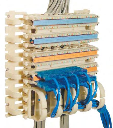 PATCH PANELS & CROSS-CONNECT 110 WIRING CAT 5e 110 HINGED WIRING BLOCK KIT 100-Pair hinged base Hinge design allows access to the rear of the block