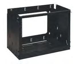 capacity, 8 RMS* Swings down 90 degrees ICCMSVHB06 ICCMSVHB08 ICCMSVHB18 UTILITY WALL MOUNT RACK Suitable for areas where fl oor or wall space is limited Standard EIA-310-D