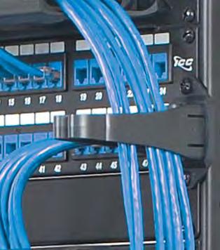 distribution racks to route cable vertically