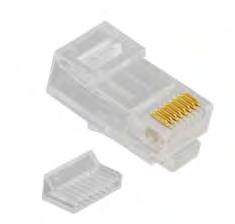 CORDS & CABLE ASSEMBLIES MODULAR PLUGS CORDS & CABLE ASSEMBLIES SOLID AND STRANDED CAT 6 MODULAR PLUG Accepts 24~26 AWG solid and stranded wires Oval cable entry