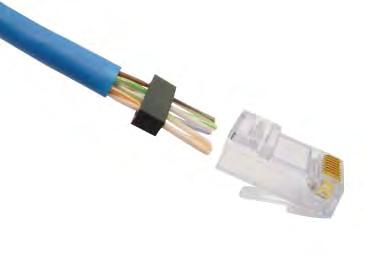 CORDS & CABLE ASSEMBLIES STRANDED 4P4C MODULAR PLUG Accepts 24~28 AWG stranded wires Flat cable
