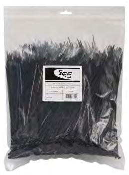 CORDS & CABLE ASSEMBLIES NYLON CABLE TIES 4 SUPPORTS 18 lb. ICACSS04BK Black ICACSS04NL Natural 100 pcs. per bag 5.5 SUPPORTS 18 lb.