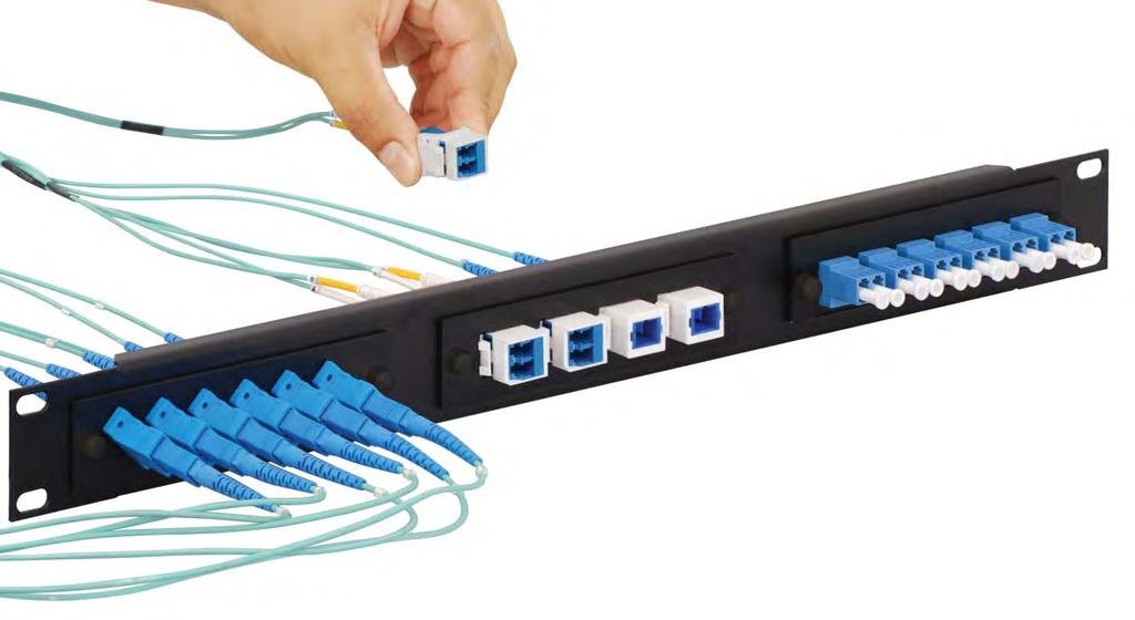 ICFP24MPBK MPO patch panel, black adapters, 1 RMS* A.