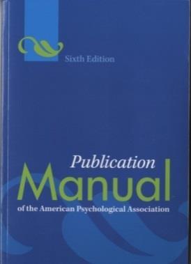 Publication Manual, 6 th Ed.