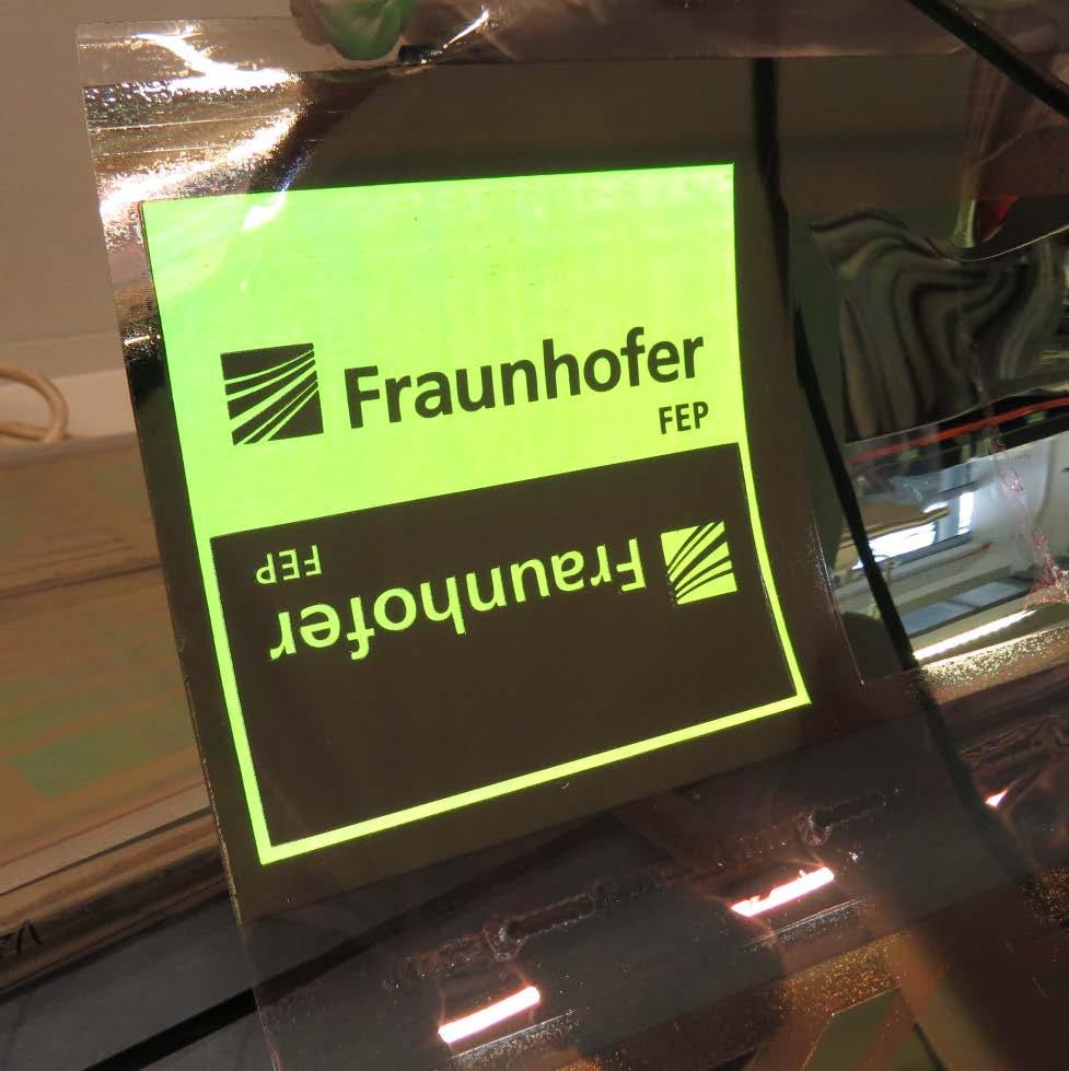Outline Fraunhofer Gesellschaft and Fraunhofer FEP R2R process line for OLED lighting Challenge