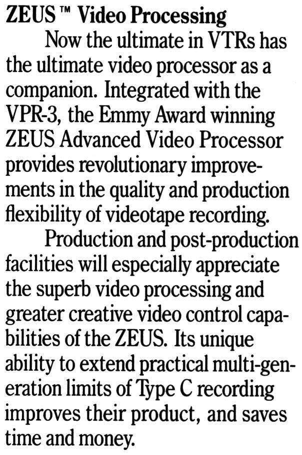 in both the number of tape generations routinely used, and the quality of the finished video product Multi-Gen Setup The