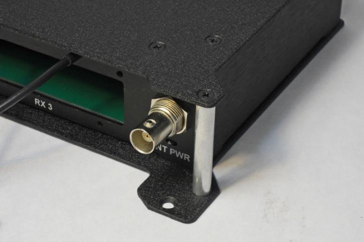 mounted SMA connectors on the left side panel of the unit. These offer two additional RF outputs that can be used to feed another PSC RF Multi SR Six Pack or PSC RF Multi SMA or other similar device.