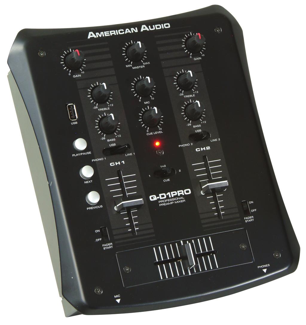 Q-D1 PRO Professional Preamp Mixer User Instructions American Audio