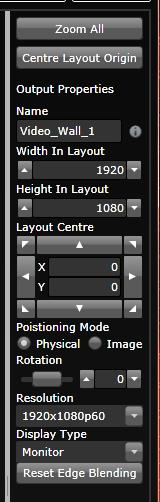 Centre Layout Origin Centres the layout to 0/0. Name allows you to change the Output name.