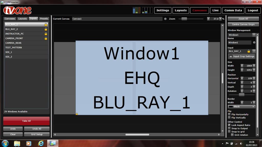 This will display the Add Window box for you to select the quality of Window you want to apply. You can also set resize settings in this window.