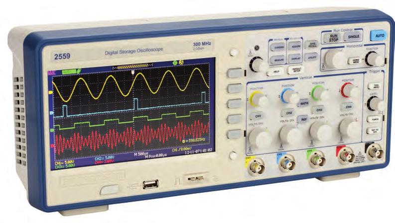 Data Sheet Digital Storage Oscilloscopes 2550 Series The 2550 series digital storage oscilloscopes provide high performance and value in 2-channel and 4-channel configurations.
