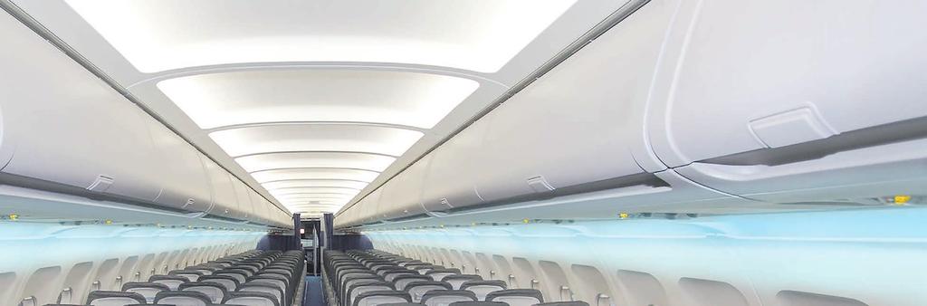4 5 SCHOTT HelioJet LED Cabin Lighting Redefined Perfect illumination with HelioJet EASA approved STC for A320 family in cooperation with Lighting has become an essential factor in cabin interior