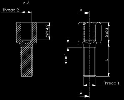 DJF-14-3-3 DJF - 8 - - BULK DJF Length: 8 = 8 mm 14 = 14 mm Thread options: See