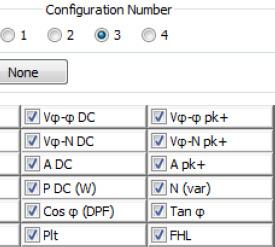 In the Configuration Number field, select the radio button labeled 1. This will save our configuration settings as Configuration 1. 2. Click None to deselect all check boxes. 3.