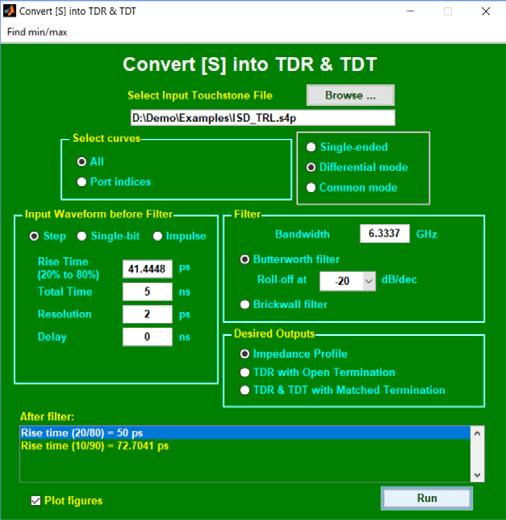 [S] to TDR & TDT 1 2 3 Built-in filter &