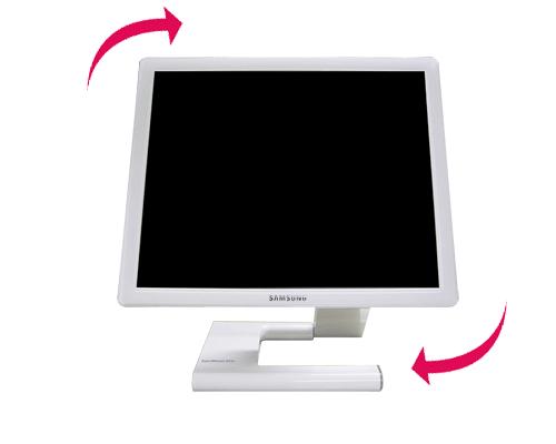 Pivoting Pivoting (When pivoting the monitor, rotation angle is displayed on screen of the monitor.