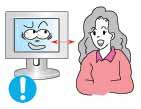 eyesight damage. To ease eye strain, take at least a five-minute break after every hour of using the monitor.