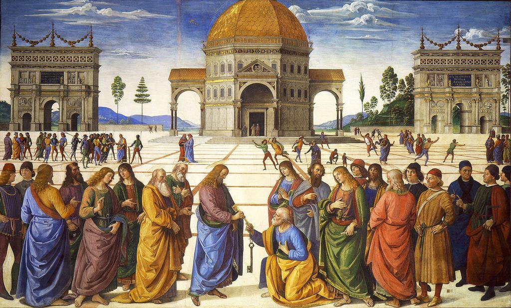 LINEAR PERSPECTIVE Pietro Perugino's use of perspective in this