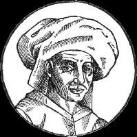 JOSQUIN DE PREZ 1611 woodcut of Josquin des Prez, copied from