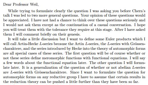 EIGHT: COHEN, VILLANI & MOUHOT, AND LANGLANDS The excerpt from Paul Cohen is from his 1964 book, Set Theory and the Continuum Hypothesis, in which he announced a startling new
