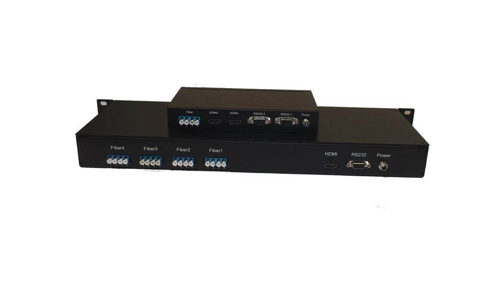Description AMRT-FD-05K-4LC extender enables PC HDMI and RS232 link to far end display monitor through fibers, and the maximum communication distance is up to 1500 meters.