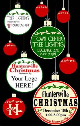 A Huntersville Christmas (1st Saturday in December) This event is our largest downtown event. We have magic shows, carriage rides, carolers, story telling with Mrs.