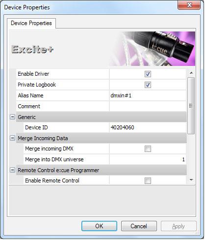 Device Properties dialog box.