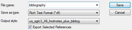 Use the Footnotes Only version of the output style to format the references in each chapter. Now create the bibliography as a separate Word document. Open your EndNote library.