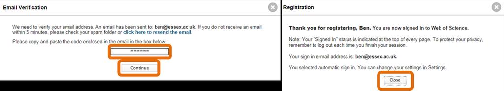 Step 7: You will be asked to verify your email address before being prompted to create your account.