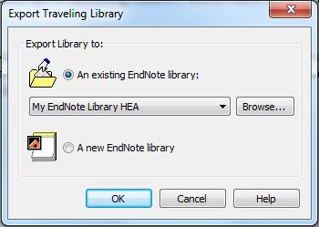 In Word, in the Endnote Tab select Export to Endnote - Export Travelling Library You are given the choice of adding the references to an existing library or creating a new
