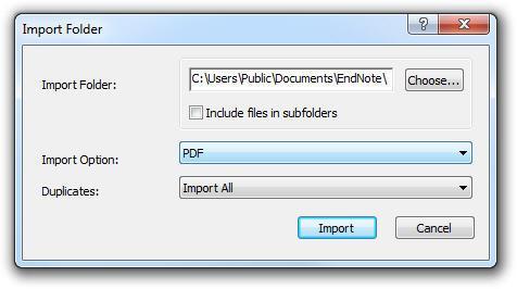 Select Choose and navigate to the folder containing the PDF
