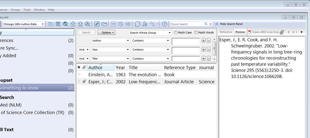 The Graphical User Interface Citation Preview Select an Output Style and get