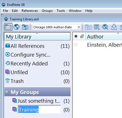 Organising your Library Grouping References or have