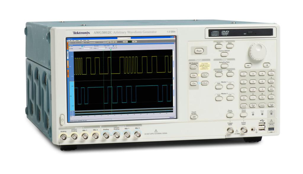 Arbitrary Waveform Generators AWG5000 Series Data Sheet 2 or 4 Differential/Single-ended Outputs provide Testing Flexibility Up to 8 Marker Outputs ideal for System Synchronization 28 Digital Output