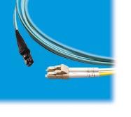 CORDS Fiber Hybrid Cords LazrSPEED Hybrid LC to MT-RJ LazrSPEED 1.6 mm Patch Cords are available to simplify migration to the industry-leading LC infrastructure.