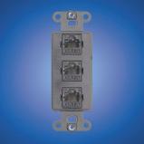OUTLETS Copper US Standard Furniture Faceplates The M108FR3 Decora Frame is a flush mounted triplex outlet modular mounting frame designed for use with the M-Type modular information outlets.