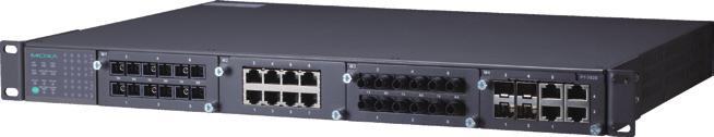PT-7828 Layer 3 Modular Rackmount Ethernet Switch System The PT-7828 switch system consists of 16 Layer 3 modular managed rackmount Ethernet switch systems, each with 3 slots for Fast Ethernet