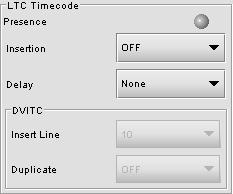 The Delay tab allows the user to set the delay of the AES audio as it passes through the embedder. The delay is selectable between none, and a number of video frames (0 to 3 frames in 0.