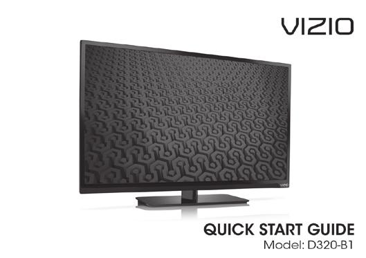 VOL VOL CH CH PACKAGE CONTENTS INPUT EXIT MENU OK BACK GUIDE 1 4 7 2 5 8 3 6 9 WIDE 0 VIZIO LED HDTV with Stand