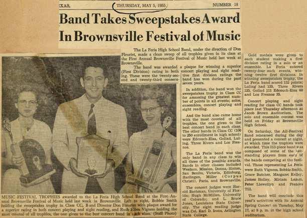 La Feria band was the only band in any class to win: 1st Division