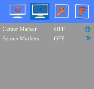 ITEMS OPTIONS Color Temp 6500ºK/7500 ºK/9300 ºK/User Red Note: Only available Green Blue under User mode to meet the color value you need.