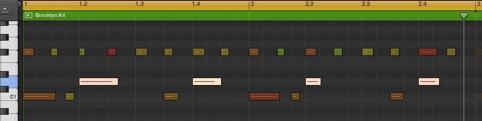 However, at 80bpm the 16thʼs work. So Iʼm not fundamentally changing the Kick and Snare, they stay the same.