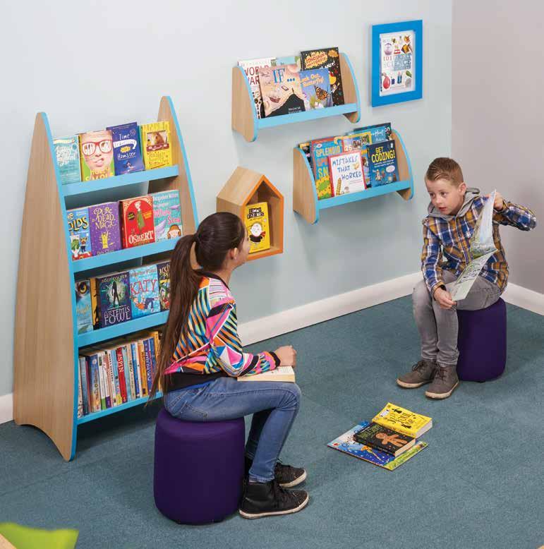Wall Mounted Book Display When floor space is limited, use your walls to create eye-catching book displays to draw children s attention.