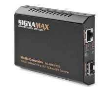 Media Converters 10/100/1000BaseT/TX to 100/1000Base SFP Fiber Optic Media Converters Signamax Connectivity Systems' new 065-1196SFPDR 10/100/1000BaseT/TX to 100/1000Base SFP Switching Media